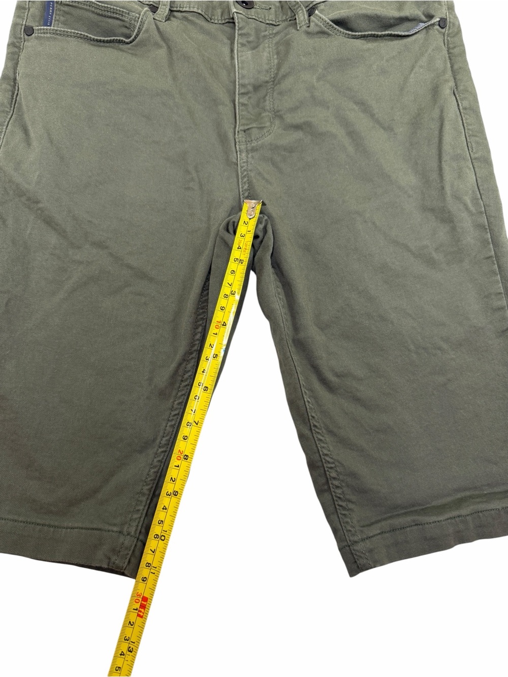 Perry Ellis Olive Green Flat Front Casual Shorts - Picture 3 of 5